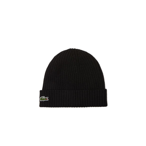 Cappello Uomo con risvolto sul fondo e coccodrillo applicato